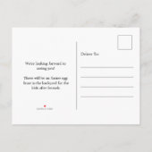 Elegant Modern Easter Brunch Uitnodiging Briefkaart (Achterkant)