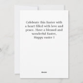 elegant Modern Easter, familie vier fotocollage Feestdagenkaart (Achterkant)