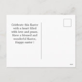 elegant Modern Easter, familie vijf fotocollage Feestdagenkaart (Achterkant)