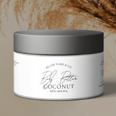 Elegant Modern Eenvoudig Body Butter Scrub Jar Lab Waterfles Etiket