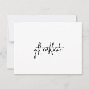 Elegant modern Eenvoudig Business Cadeaucertificaa