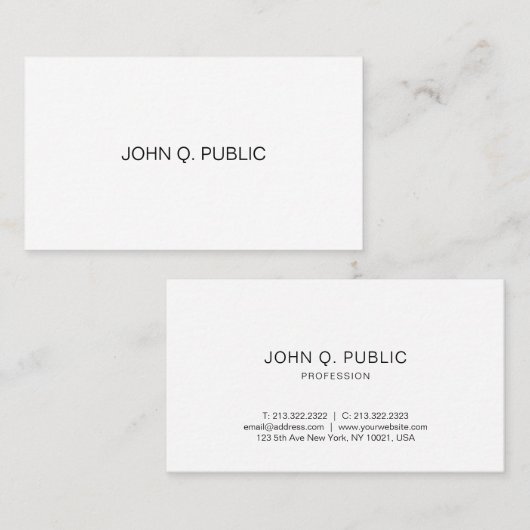 Elegant modern, eenvoudig design, prachtig visitekaartje (Voorkant / Achterkant)