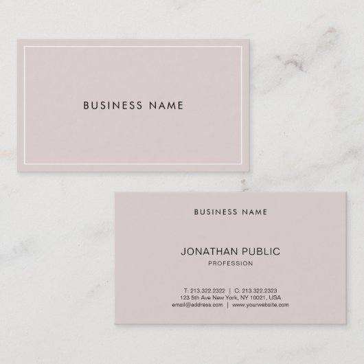 Elegant modern Eenvoudig design Professional Trend Visitekaartje (Voorkant / Achterkant)