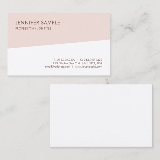 Elegant modern Eenvoudig design Sjabloon Professio Visitekaartje (Voorkant / Achterkant)
