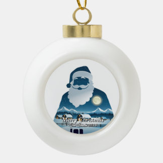 Elegant Modern Eenvoudig Familie Kerstmis Keramische Bal Ornament