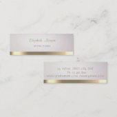 Elegant modern, eenvoudig Faux Gold Stripe Mini Visitekaartje (Voorkant / Achterkant)