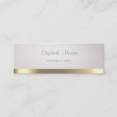 Elegant modern, eenvoudig Faux Gold Stripe Mini Visitekaartje (Voorkant)