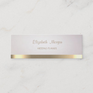 Elegant modern, eenvoudig Faux Gold Stripe Mini Visitekaartje