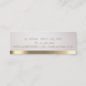 Elegant modern, eenvoudig Faux Gold Stripe Mini Visitekaartje (Achterkant)