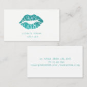 Elegant modern, eenvoudig, glittery Lips, Makeup a Visitekaartje (Voorkant / Achterkant)