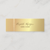 Elegant modern, eenvoudig, Gold Stripe, minimalist Mini Visitekaartje (Voorkant)