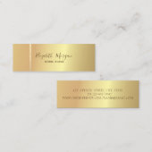 Elegant modern, eenvoudig, Gold Stripe, minimalist Mini Visitekaartje (Voorkant / Achterkant)