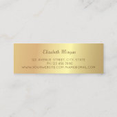 Elegant modern, eenvoudig goud mini visitekaartje (Achterkant)