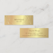 Elegant modern, eenvoudig goud mini visitekaartje (Voorkant / Achterkant)