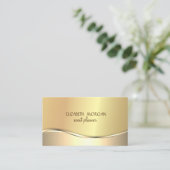 Elegant, modern, eenvoudig goud visitekaartje (Staand voorkant)