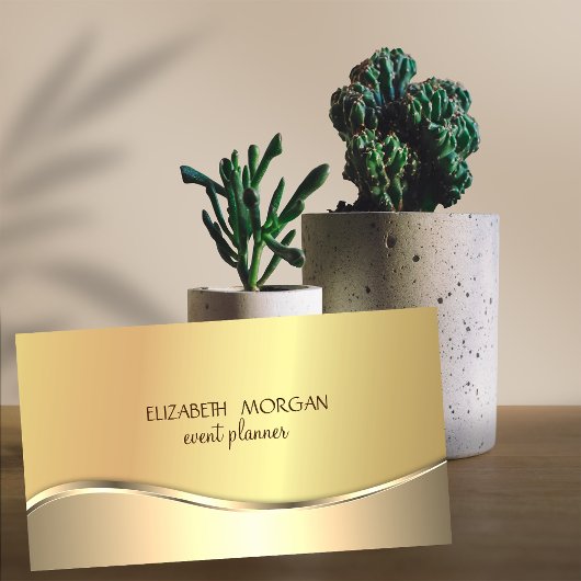 Elegant, modern, eenvoudig goud visitekaartje