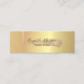 Elegant modern, eenvoudig, gouden streep, penseels mini visitekaartje (Voorkant)