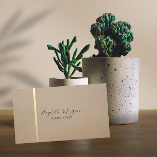 Elegant Modern Eenvoudig, Gouden Streep Visitekaartje