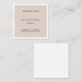 Elegant modern Eenvoudig grafisch ontwerp met hoge Vierkante Visitekaartje (Voorkant / Achterkant)