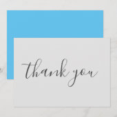 Elegant modern eenvoudig handschrift bedankkaart (Voorkant / Achterkant)