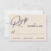 Elegant, modern, eenvoudig handschrift RSVP kaartje (Voorkant)
