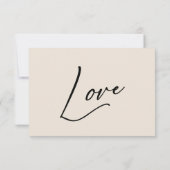 Elegant, modern, eenvoudig handschrift RSVP kaartje (Achterkant)