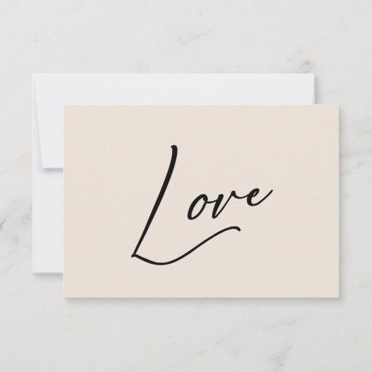 Elegant, modern, eenvoudig handschrift RSVP kaartje (Achterkant)