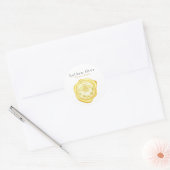 Elegant Modern Eenvoudig Honing Boerderij Wax Seal Ronde Sticker (Envelop)
