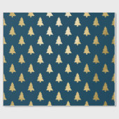 Elegant modern, eenvoudig kerstboompatroon cadeaupapier (Vlak)