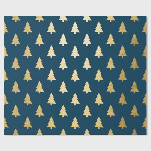 Elegant modern, eenvoudig kerstboompatroon cadeaupapier (Vlak)