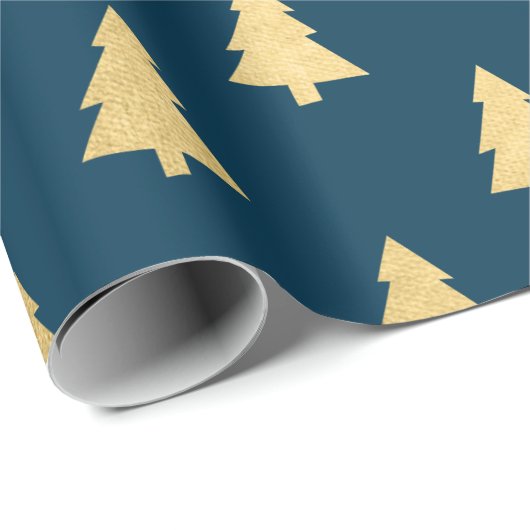 Elegant modern, eenvoudig kerstboompatroon cadeaupapier (Rol Hoek)