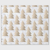 Elegant modern, eenvoudig kerstboompatroon cadeaupapier (Vlak)