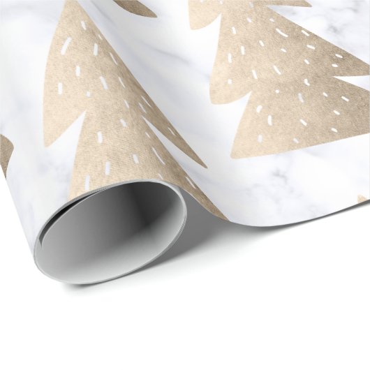 Elegant modern, eenvoudig kerstboompatroon cadeaupapier (Rol Hoek)