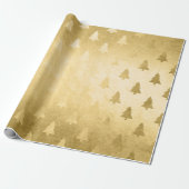 Elegant modern, eenvoudig kerstboompatroon cadeaupapier (Uitgerold)