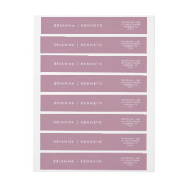 Elegant Modern Eenvoudig Mauve Bruiloft