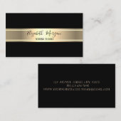 Elegant modern, eenvoudig, minimalistisch, gouden visitekaartje (Voorkant / Achterkant)