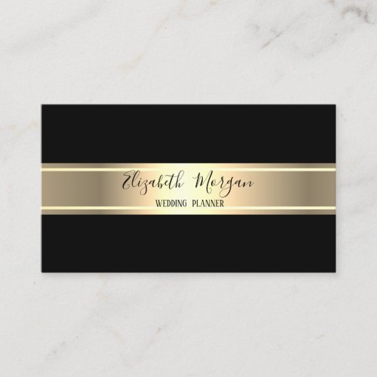 Elegant modern, eenvoudig, minimalistisch, gouden visitekaartje (Voorkant)