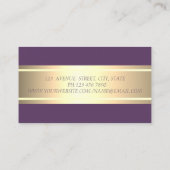 Elegant modern, eenvoudig, minimalistisch, gouden  visitekaartje (Achterkant)