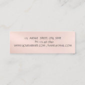 Elegant modern, eenvoudig minimalistisch mini visitekaartje (Achterkant)