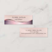 Elegant modern, eenvoudig minimalistisch mini visitekaartje (Voorkant / Achterkant)