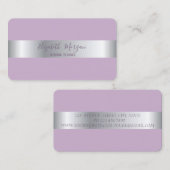 Elegant modern, eenvoudig, minimalistisch, zilver  visitekaartje (Voorkant / Achterkant)