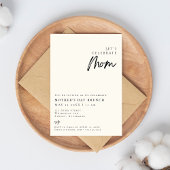 Elegant modern Eenvoudig moederdag BRUNCH Invitat Kaart