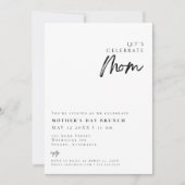 Elegant modern Eenvoudig moederdag BRUNCH Kaart (Voorkant)