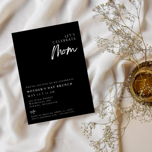 Elegant modern Eenvoudig moederdag BRUNCH Kaart