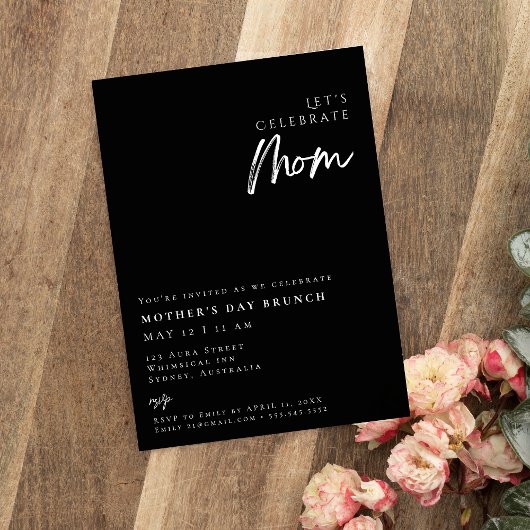 Elegant modern Eenvoudig moederdag BRUNCH Kaart