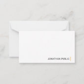 Elegant modern Eenvoudig ontwerp - aangepaste Sjab Notitiekaartje (Achterkant)