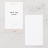 Elegant Modern Eenvoudig Ontwerp Verticale Sjabloo Visitekaartje (Voorkant / Achterkant)