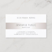 Elegant Modern Eenvoudig Ontwerp Zilver Semi Glans Visitekaartje (Voorkant)