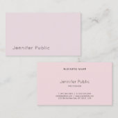 Elegant modern, eenvoudig Paars-roze laagje Visitekaartje (Voorkant / Achterkant)