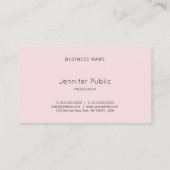Elegant modern, eenvoudig Paars-roze laagje Visitekaartje (Achterkant)